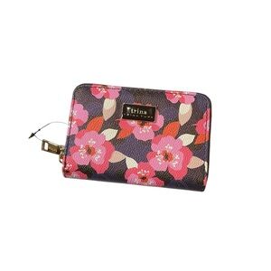 Trina Turk All Over NarcissusSmall Zip Around Wallet Floral